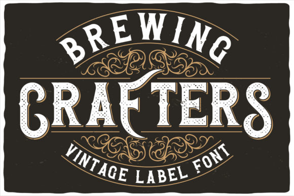 Brewing Crafters: Bold Vintage Typography for Modern Design